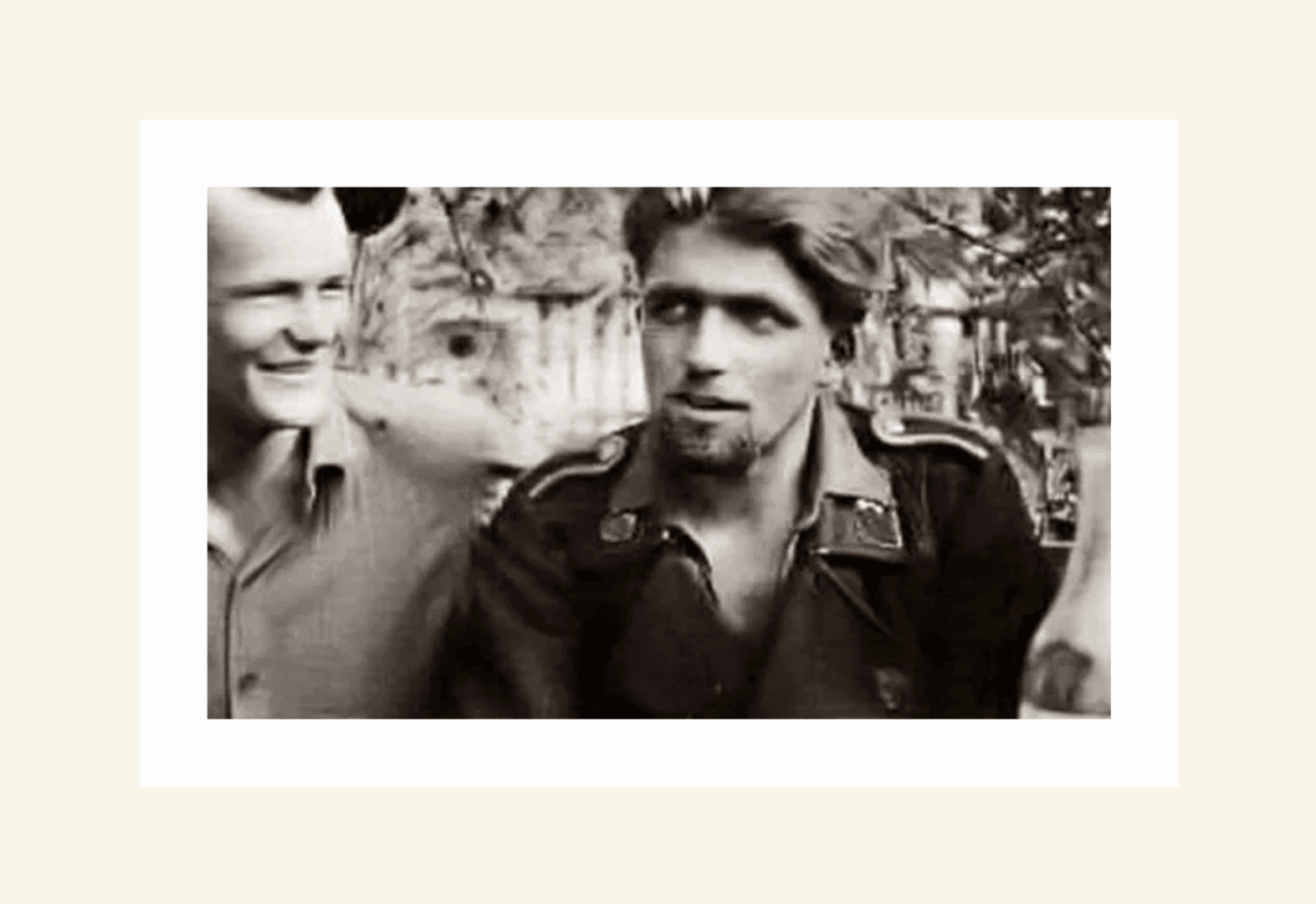 Two men in vintage military attire